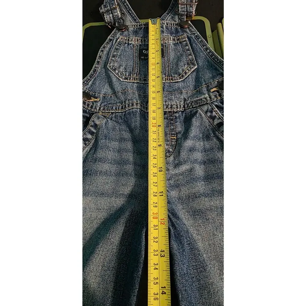 Oshkosh B'Gosh Denim Jeans Bib Overalls Coveralls 12‎ mos Carpenter